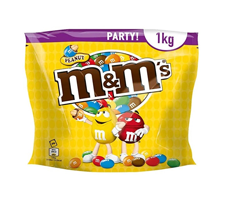 M&M's Peanut Chocolate Bulk Bag - 1kg - M&M's Chocolate Party Bulk Bag - 1kg