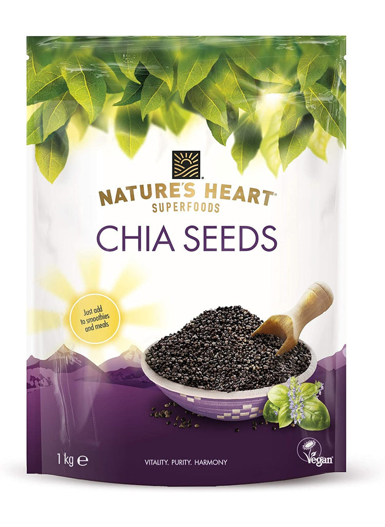 Natures Heart Chia Seeds 1kg Buy Chia Seeds Online Herbsandbeans Free Delivery 9776